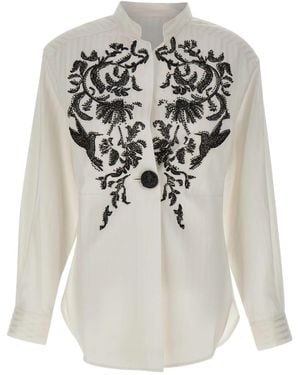 JACQUES WEI Long Sleeve Casual Jacket - White