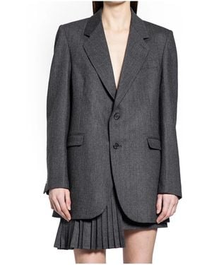 Coperni Single-Breasted Long Sleeve Suit Jacket - Grey