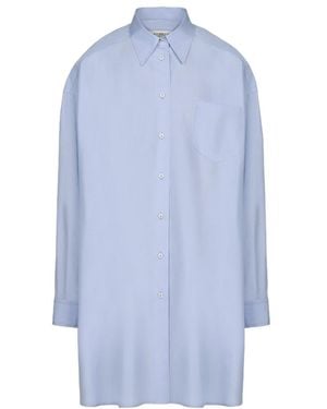 Maison Margiela Long-Sleeved Button-Up Shirt - Blue
