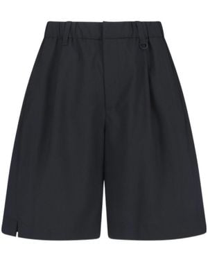 Herno Laminar Elastic-Waist Tailored Shorts - Black