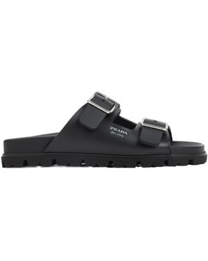 Prada Rubber Slides - Black