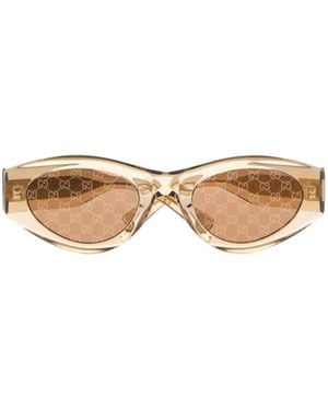 Gucci Eyewear Oval Frame Sunglasses - Multicolor