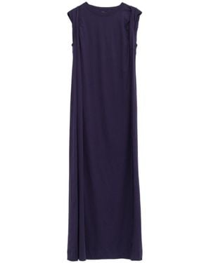 Dries Van Noten Round Neck Sleeveless Dress - Blue