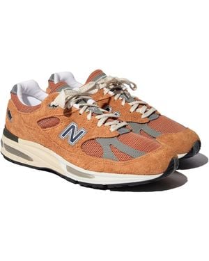 New Balance 991V2 Lace-Up Trainers - Pink
