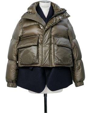 Sacai High-Neck Puffer Jacket - Gray