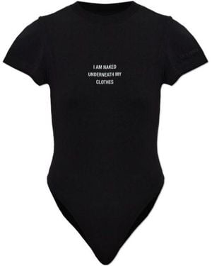 Vetements Short-Sleeved Bodysuit - Black