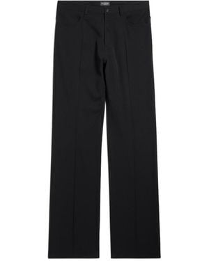 Balenciaga Straight-Leg Trousers - Black