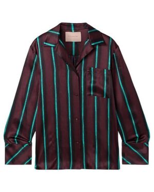 ROKSANDA Delan Printed Silk-Satin Shirt - Blue