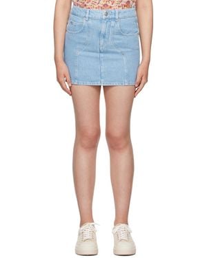 Isabel Marant Mid-Rise Denim Miniskirt - Blue
