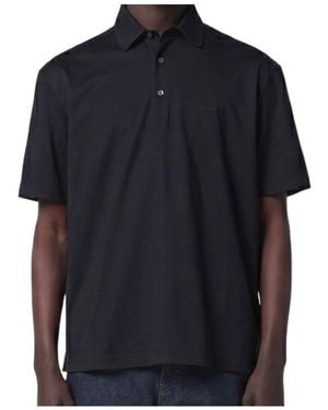 ZEGNA Short-Sleeve Polo Shirt - Black