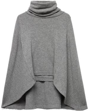 7 For All Mankind High Neck Shawl Jumper - Grey