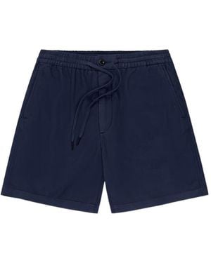 Incotex Drawstring-Waist Corduroy Shorts - Blue