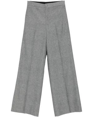Twinset Chevron-Pattern Wide-Leg Pants - Gray