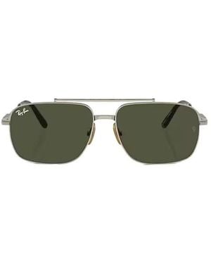 Ray-Ban Aviator-Frame Sunglasses - Green