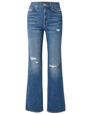 Veronica Beard Dylan Distressed Jeans - Blue