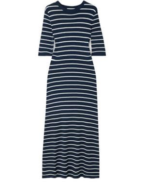 Altuzarra Kitty Striped Jersey Midi Dress - Blue