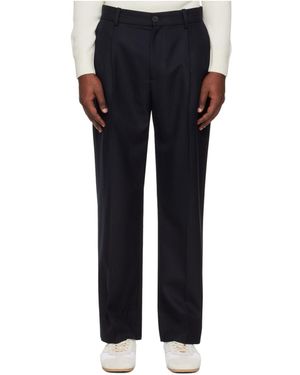 Studio Nicholson Selby Straight Leg Casual Trousers - Black