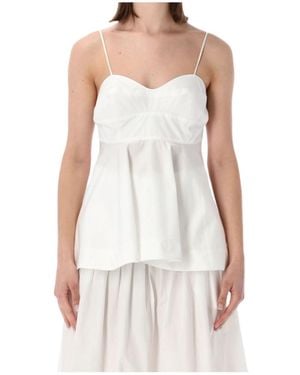 Rohe Pleated Bustier Top - White