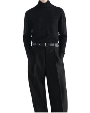 Lemaire Turtleneck Straight Hem Jumper - Black