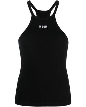 MSGM Logo Neck Vest - Black