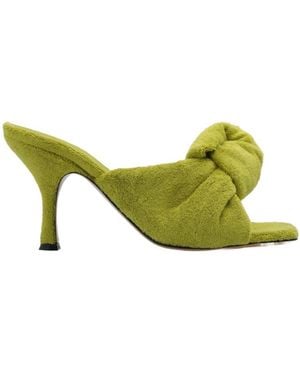 JW Anderson Terrycloth Open-Toe Mules - Green