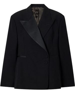 Wales Bonner Satin-Trimmed Wool-Twill Jacket - Black