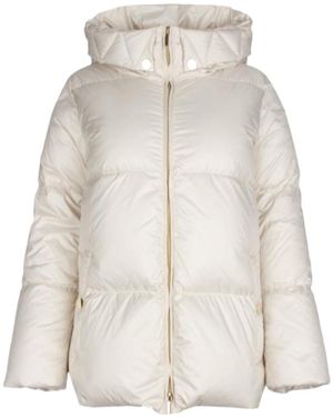 iBlues Oggeri Quilted Hooded Jacket - Natural