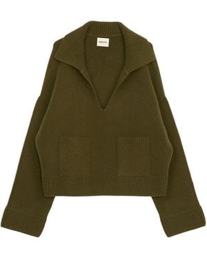 KHAITE Long Sleeve Jumper - Green