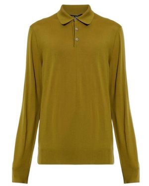 Dolce & Gabbana Polo-Collar Knitted Jumper - Green