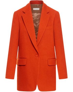 Dries Van Noten V-Neck Single Breasted Jacket - Orange