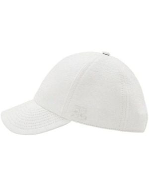Courreges Courrèges Logo Patch Curved Peak Baseball Cap - White