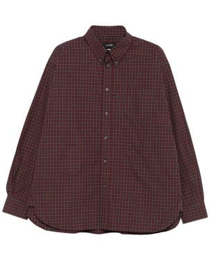 Willy Chavarria Chequered Shirt - Purple