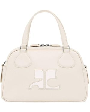 Courreges Courrèges Reediton Zip-Up Tote Bag - Natural