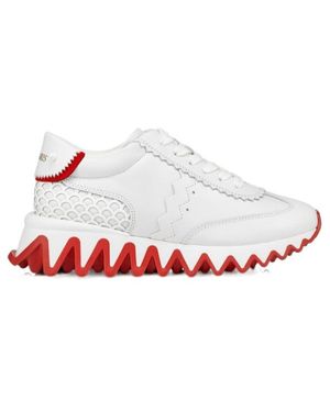 Christian Louboutin Mini Shark Leather Sneakers - White