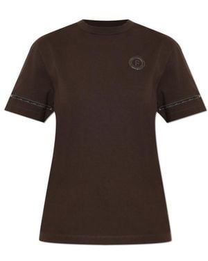 Ferragamo Ferragamo Embellished T-Shirt - Brown