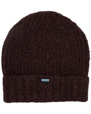 Alanui Ribbed-Knit Cashmere Beanie Hat - Red