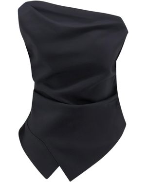 Rohe Asymmetrical Draped Top - Black