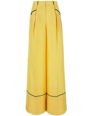 Bally Silk Trousers - Yellow