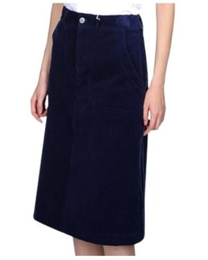 A.P.C. Corduroy Half Skirt - Blue