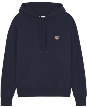 Maison Kitsuné Fox Head Patch Hoodie - Blue