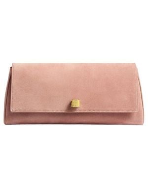 KHAITE Audrey Velvet Clutch Bag - Pink