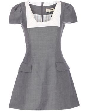 ShuShu/Tong Shushu/Tong Scalloped Mini Dress - Gray