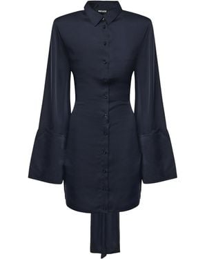 ROTATE BIRGER CHRISTENSEN Tie-Waist Shirt Dress - Blue