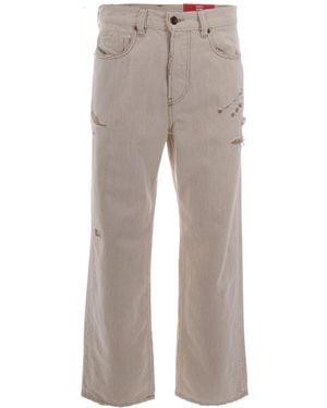 DIESEL 2001 D-Macro Distressed Jeans - Grey