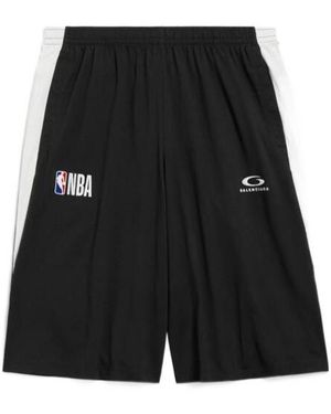 Balenciaga Nba Logo Basketball Shorts - Black