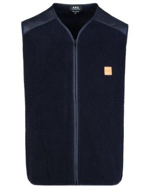 A.P.C. 'nate' Polyester Vest - Blue