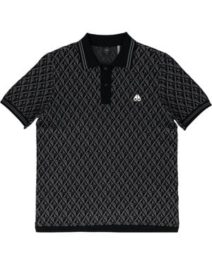 Moose Knuckles Short Sleeve Polo Shirt - Black