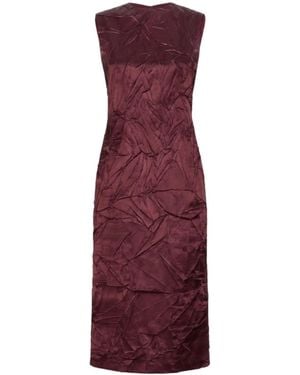 Max Mara Satin Princess-Line Dress - Purple
