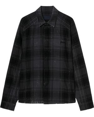 Juun.J Checked Shirt - Black