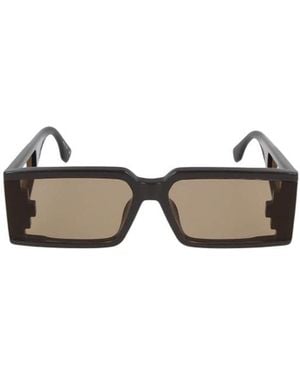 Marcelo Burlon Rectangular Sunglasses - Metallic